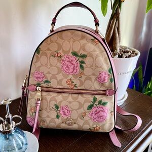 ORIGINAL COACH🌺JORDYN BACKPACK IN SIGNATURE CANVAS WITH PRAIRIE